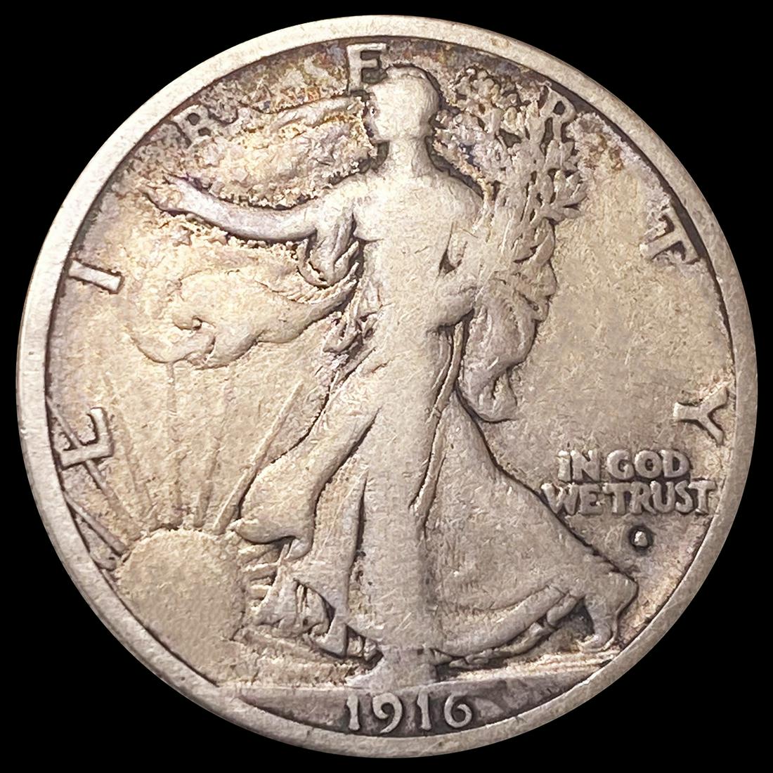 1916-S Walking Liberty Half Dollar LIGHTLY (1 of 2)