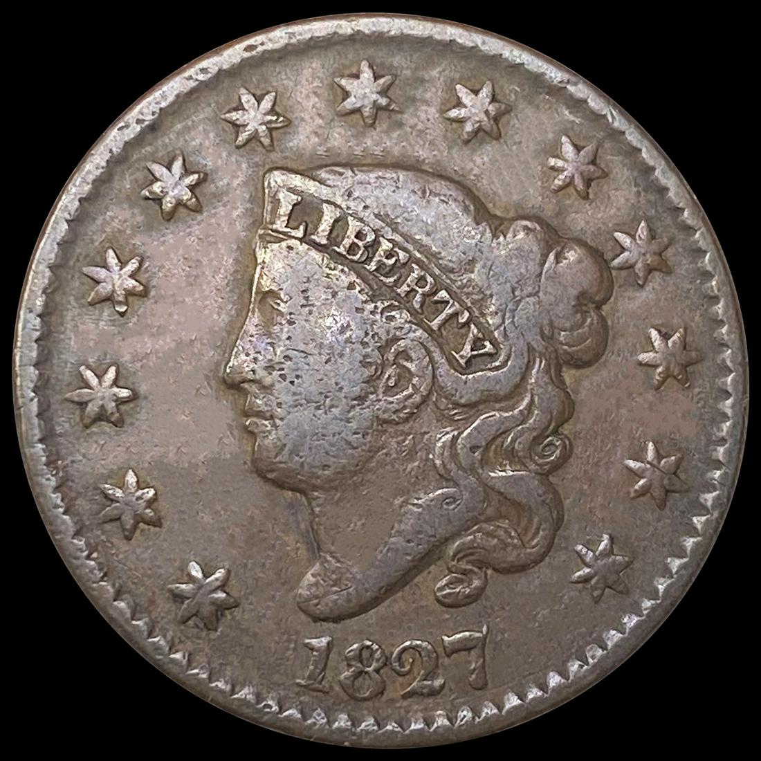 1827 Large Cent LIGHTLY CIRCULATED (1 of 2)