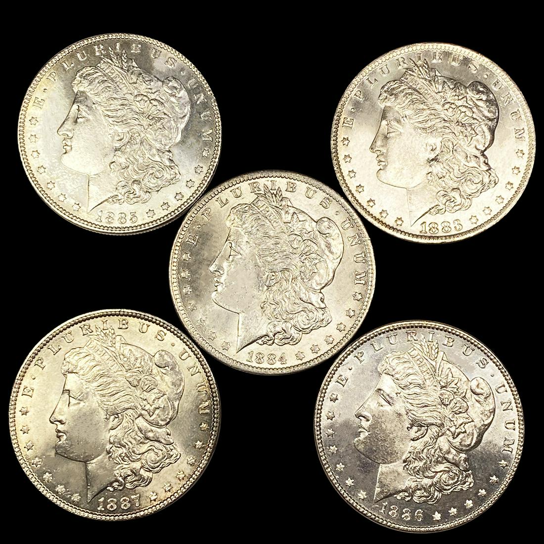 (5) Morgan Dollars UNCIRCULATED (1 of 2)