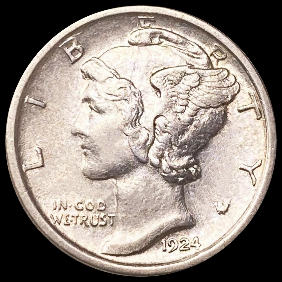 1924-D Mercury Dime ABOUT UNCIRCULATED (1 of 2)