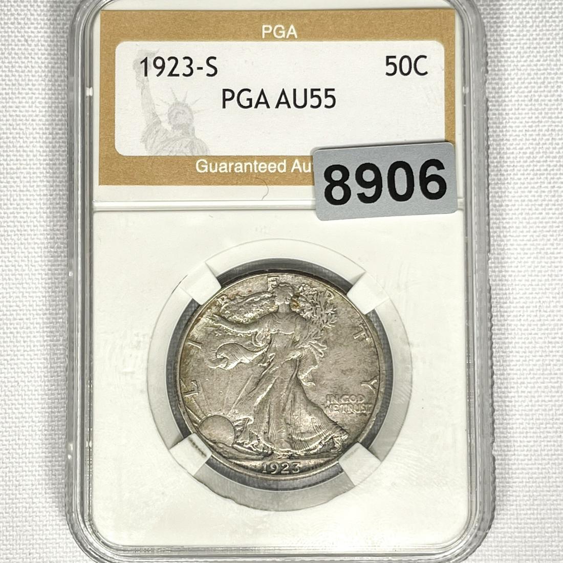 1923-S Walking Liberty Half Dollar PGA - AU55 (1 of 2)