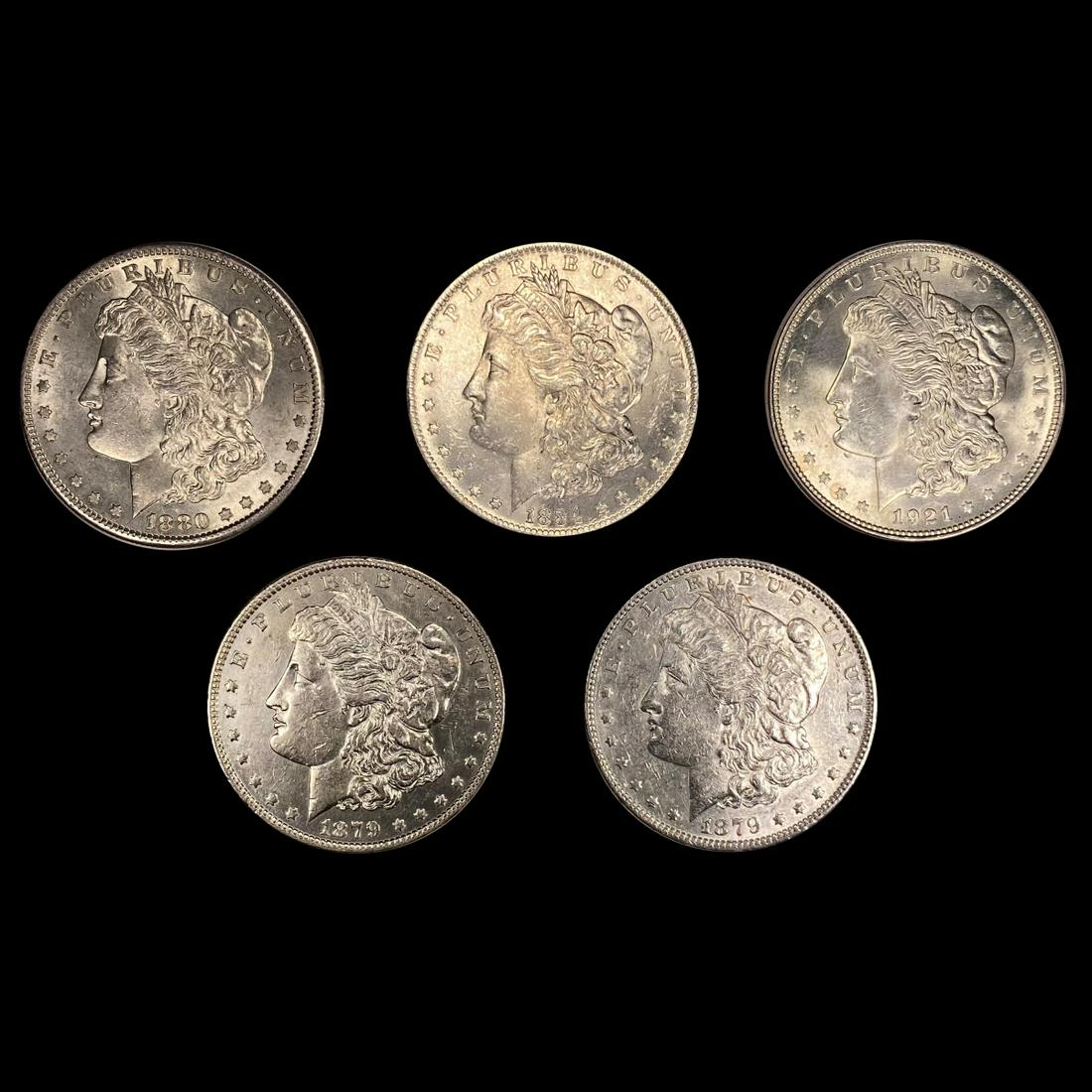 (5) Morgan Dollars UNCIRCULATED (1 of 2)