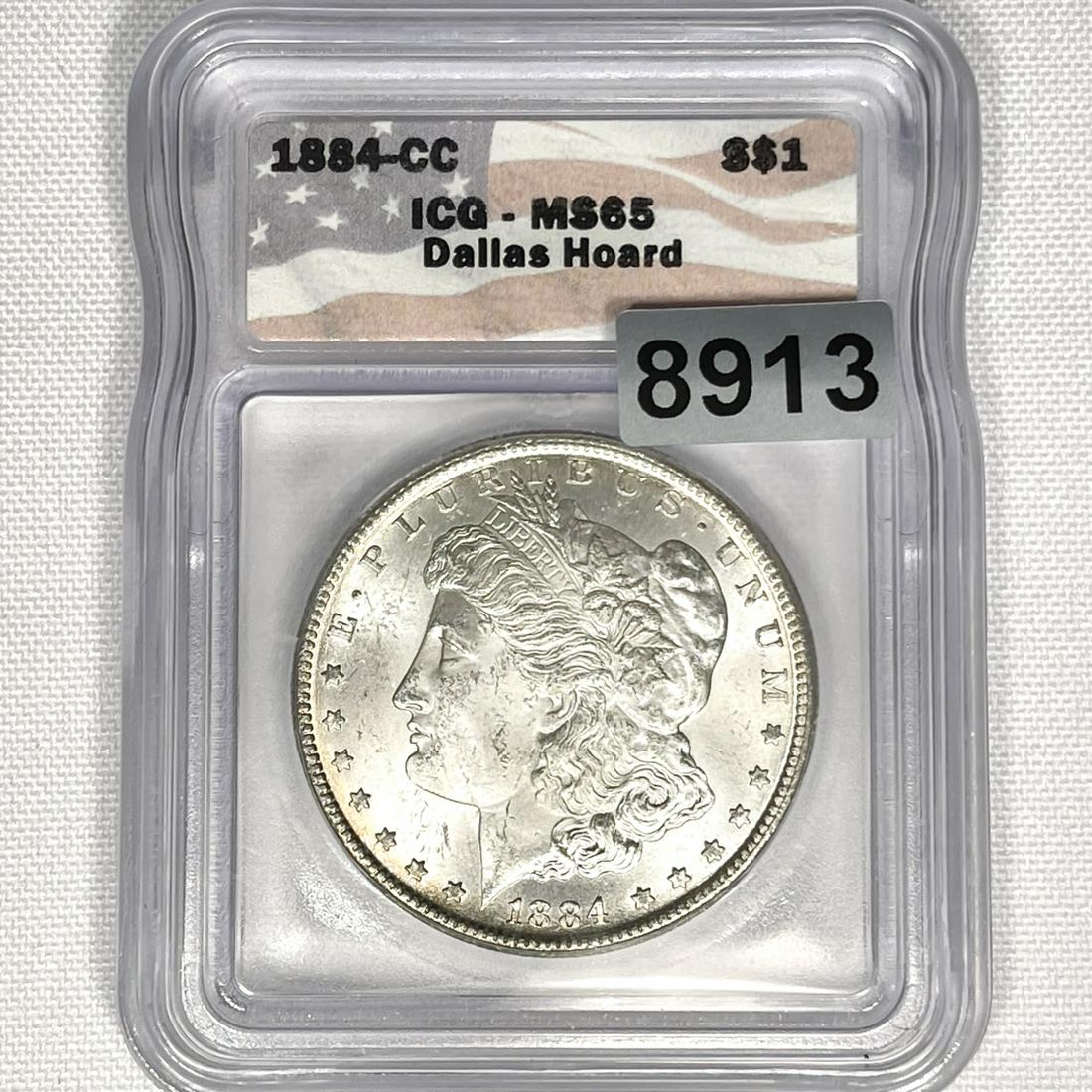 1884-CC Dallas Hoard Morgan Silver Dollar ICG-MS65 (1 of 2)