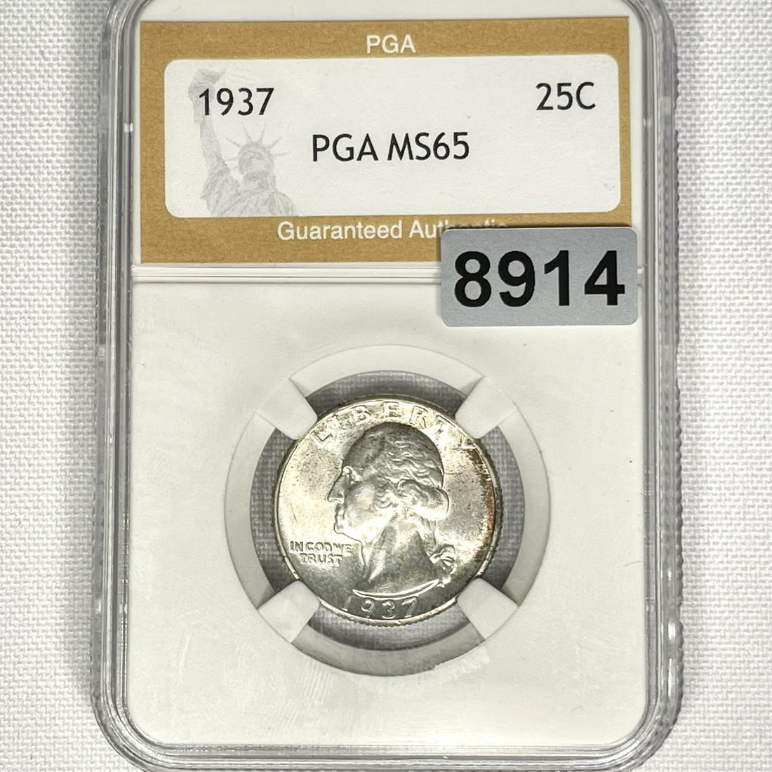 1937 Washington Silver Quarter PGA - MS65 (1 of 2)