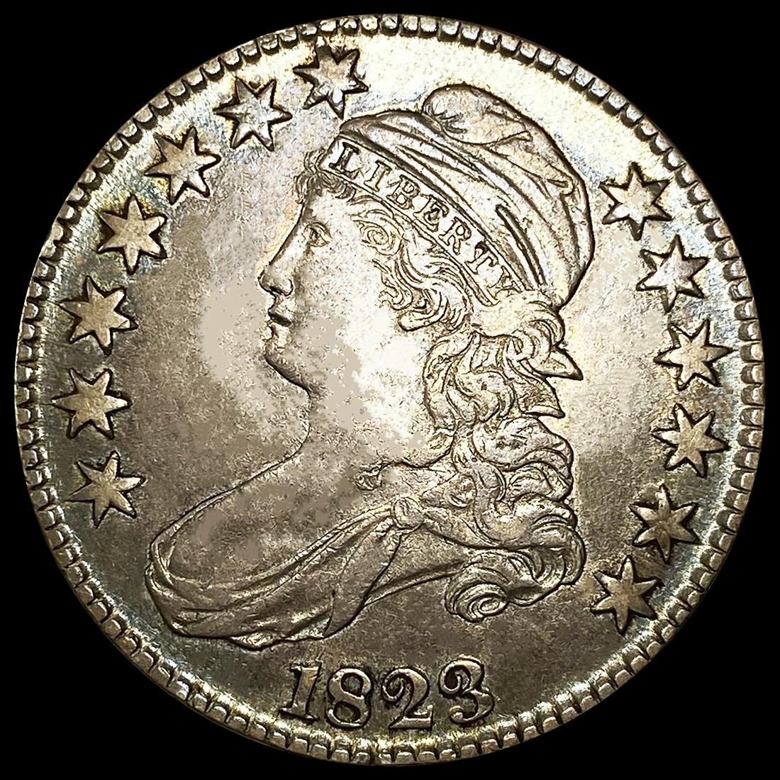 1823 Capped Bust Half Dollar ABOUT UNCIRCULATED (1 of 2)