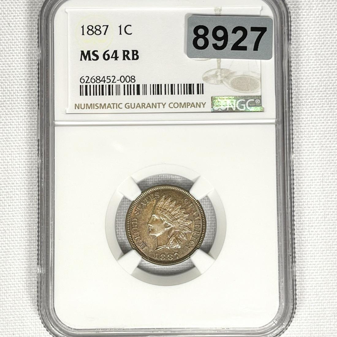 1887 Indian Head Cent NGC - MS64RB (1 of 2)