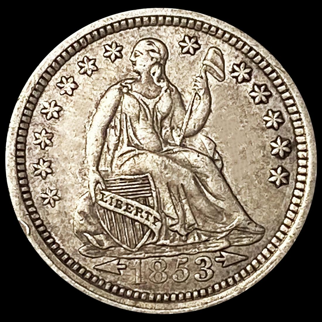 1853 Arrows Seated Liberty Half Dime CLOSELY (1 of 2)