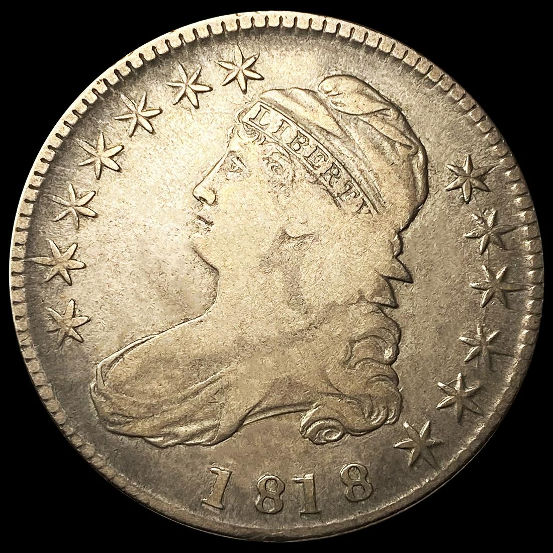 1818 Capped Bust Half Dollar LIGHTLY CIRCULATED (1 of 2)