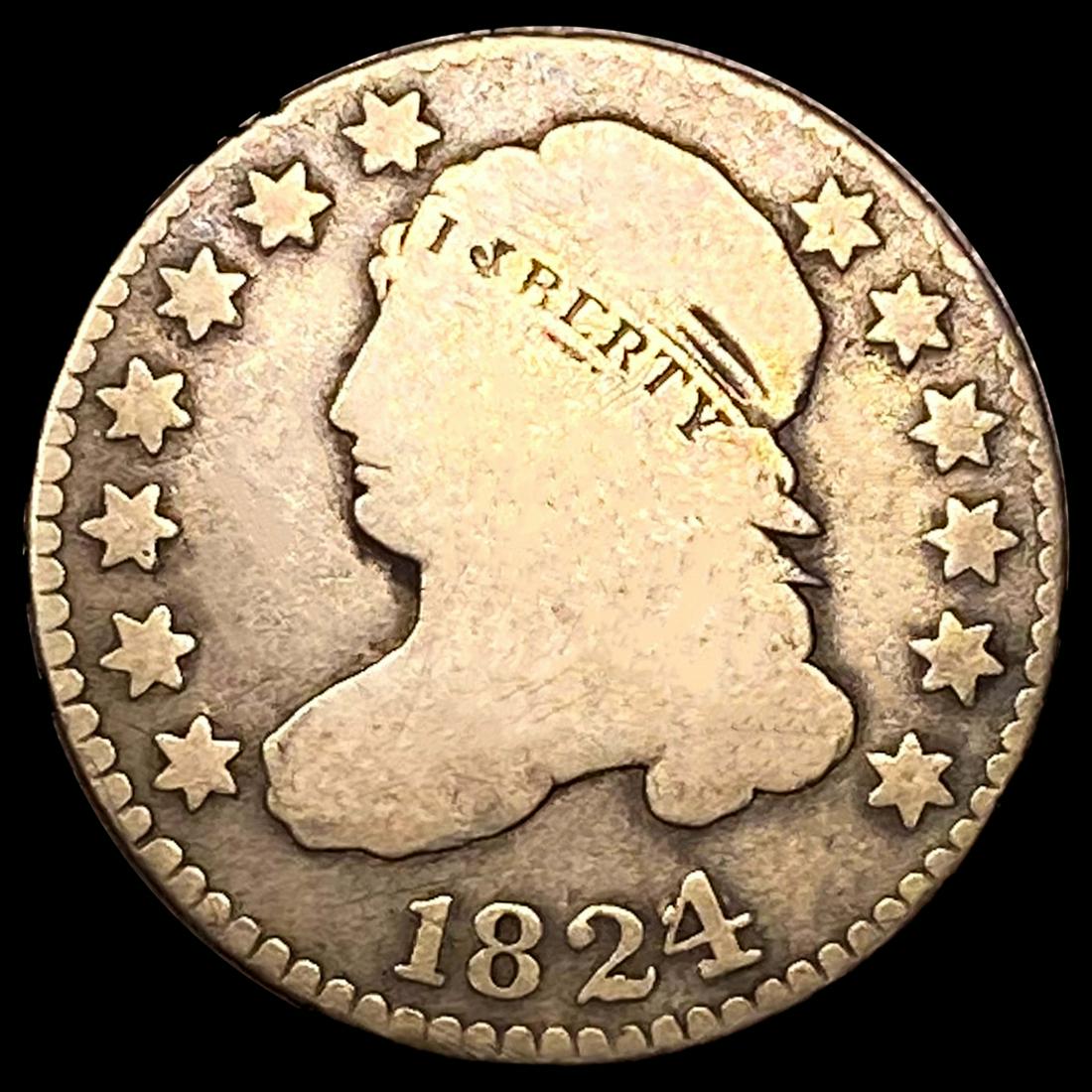 1824/2 Capped Bust Dime NICELY CIRCULATED (1 of 2)