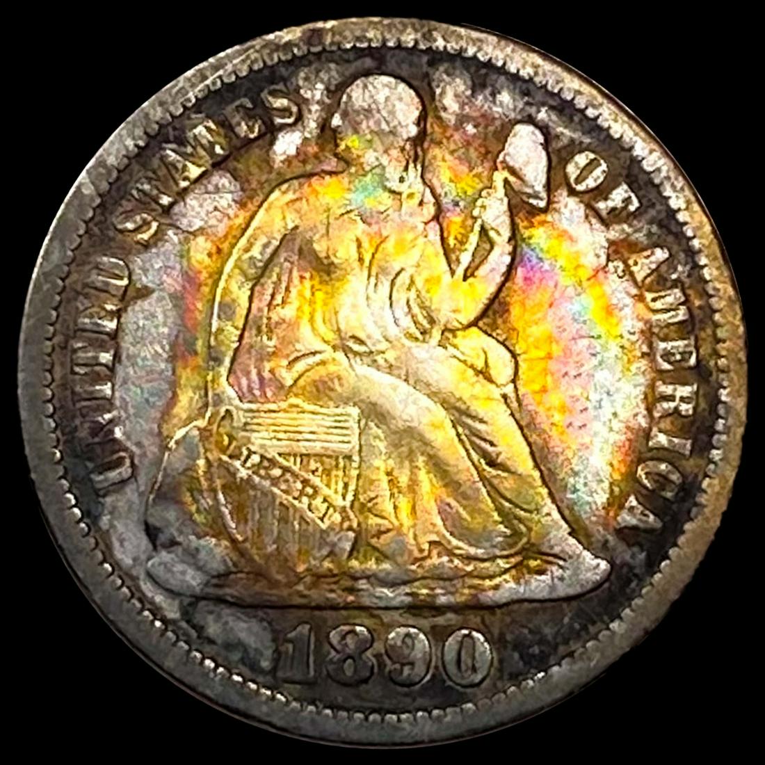 1890 Seated Liberty Dime ABOUT UNCIRCULATED (1 of 2)