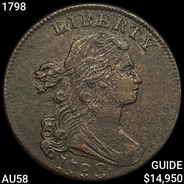 1798 Draped Bust Large Cent CHOICE AU (1 of 2)