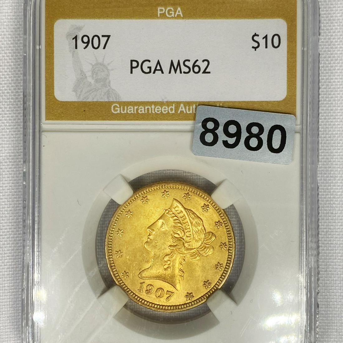 1907 $10 Gold Eagle PGA - MS62 (1 of 2)