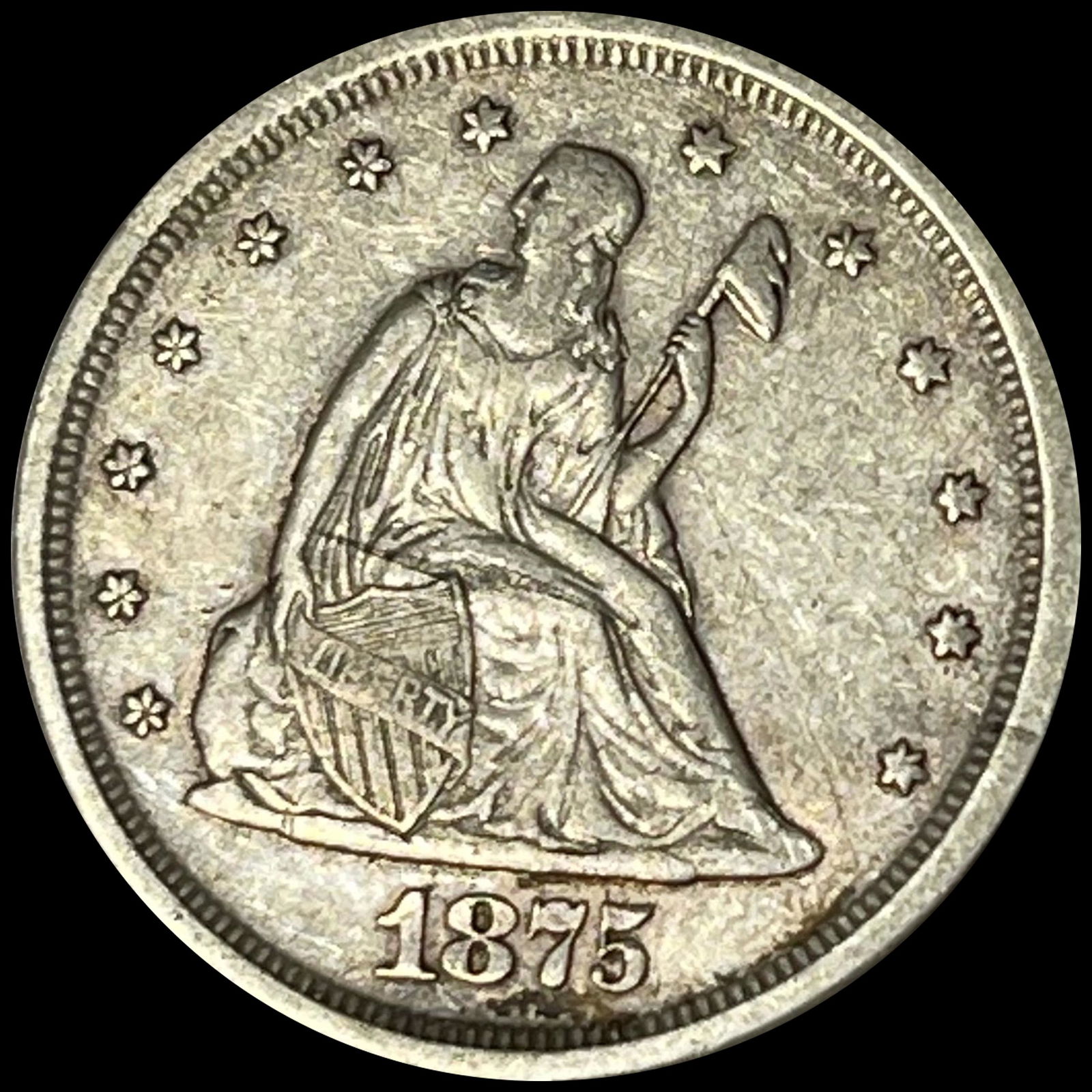 1875-S Twenty Cent Piece CLOSELY UNCIRCULATED (1 of 2)