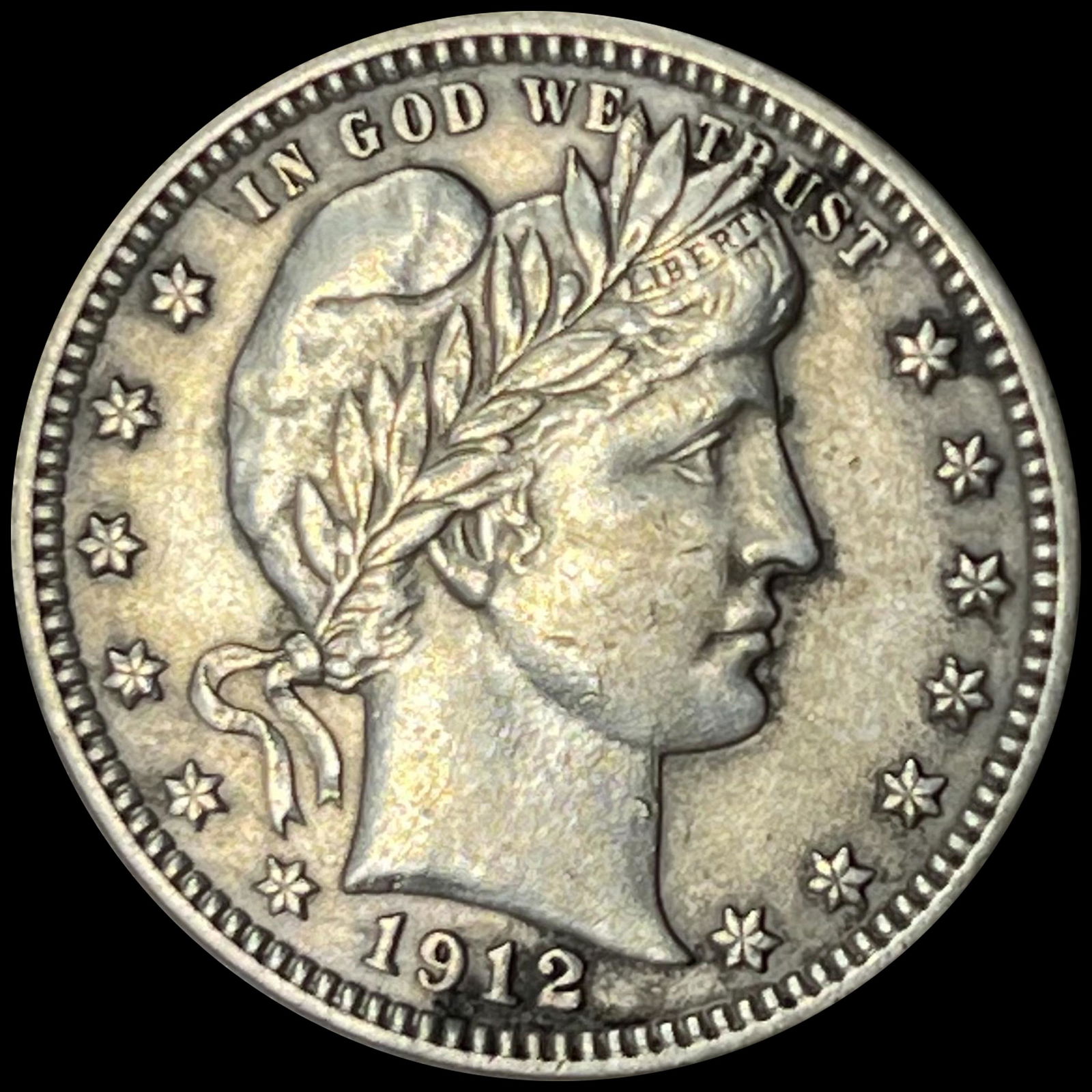 1912 Barber Quarter CLOSELY UNCIRCULATED (1 of 2)