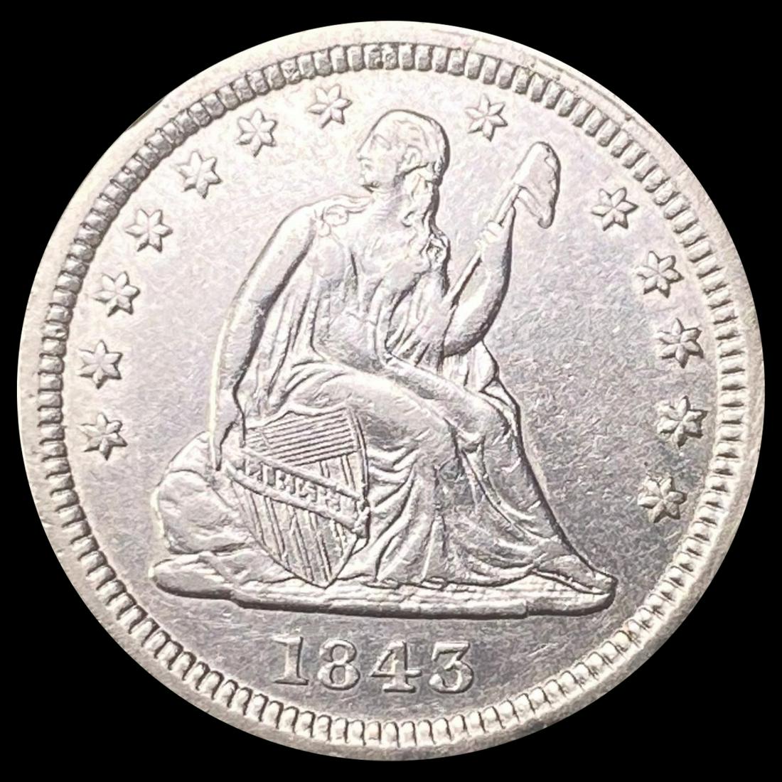 1843 Seated Liberty Quarter UNCIRCULATED (1 of 2)