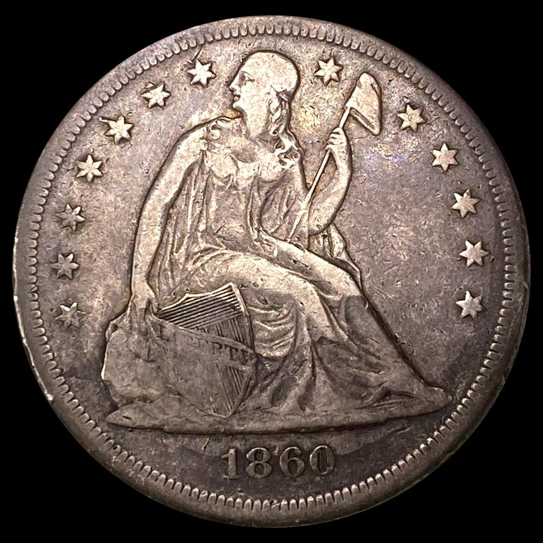 1860-O Seated Liberty Dollar NEARLY UNCIRCULATED (1 of 2)