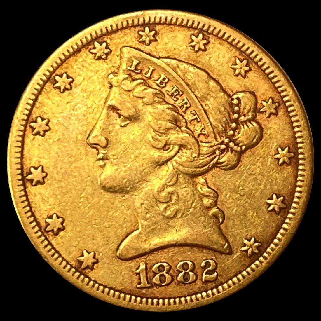 1882 $5 Gold Half Eagle CLOSELY UNCIRCULATED (1 of 2)