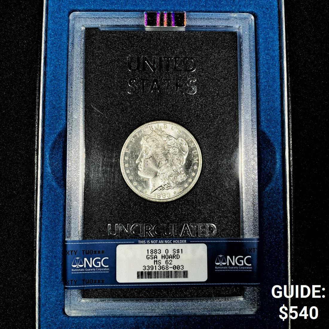1883-O Morgan Silver Dollar NGC-MS62 GSA Hoard w/ (1 of 2)