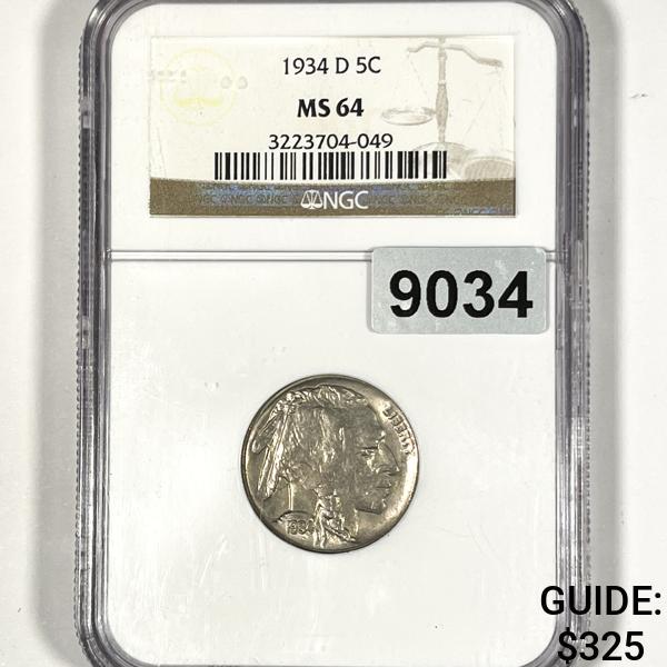 1934-D Buffalo Nickel NGC-MS64 (1 of 2)