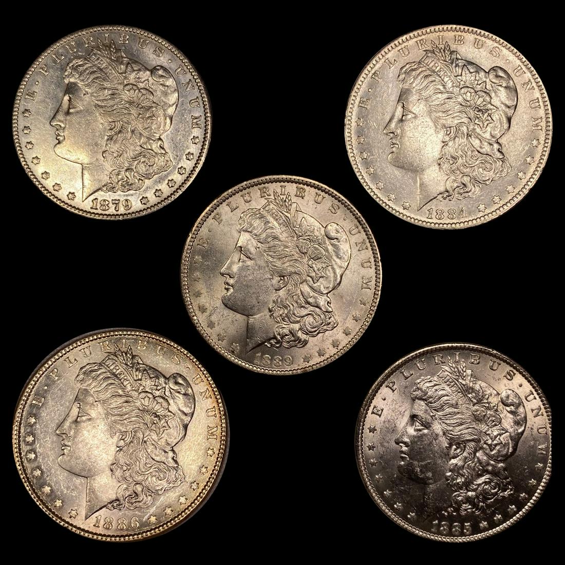 (5) Morgan Dollars UNCIRCULATED (1 of 2)