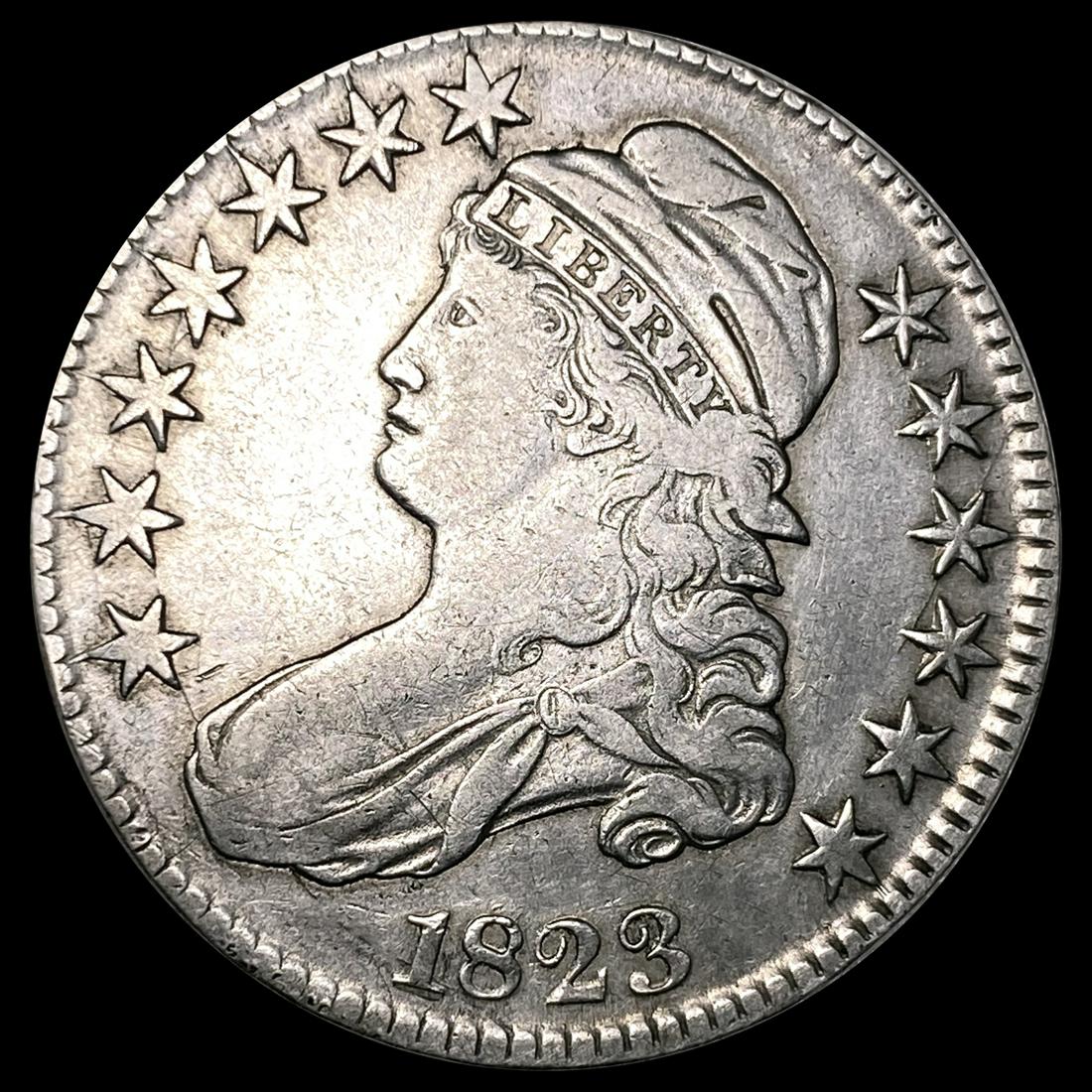 1823 Capped Bust Half Dollar ABOUT UNCIRCULATED (1 of 2)