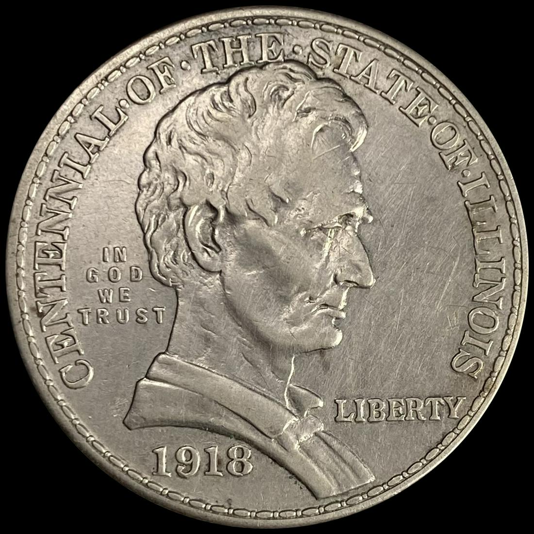 1918 Illinois Half Dollar CLOSELY UNCIRCULATED (1 of 2)