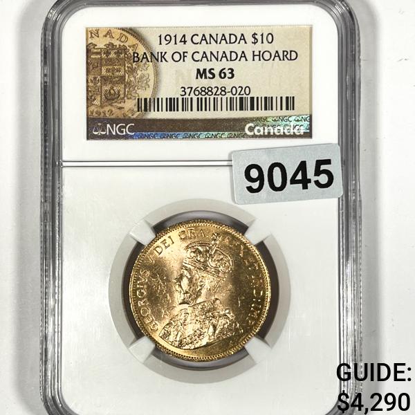 1914 Canadian $10 Gold (16.72g) NGC-MS63 (1 of 2)