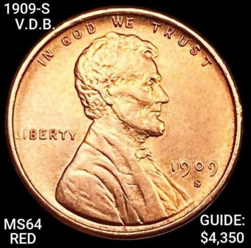 1909-S V.D.B. Lincoln Wheat Cent GEM BU RD (1 of 2)
