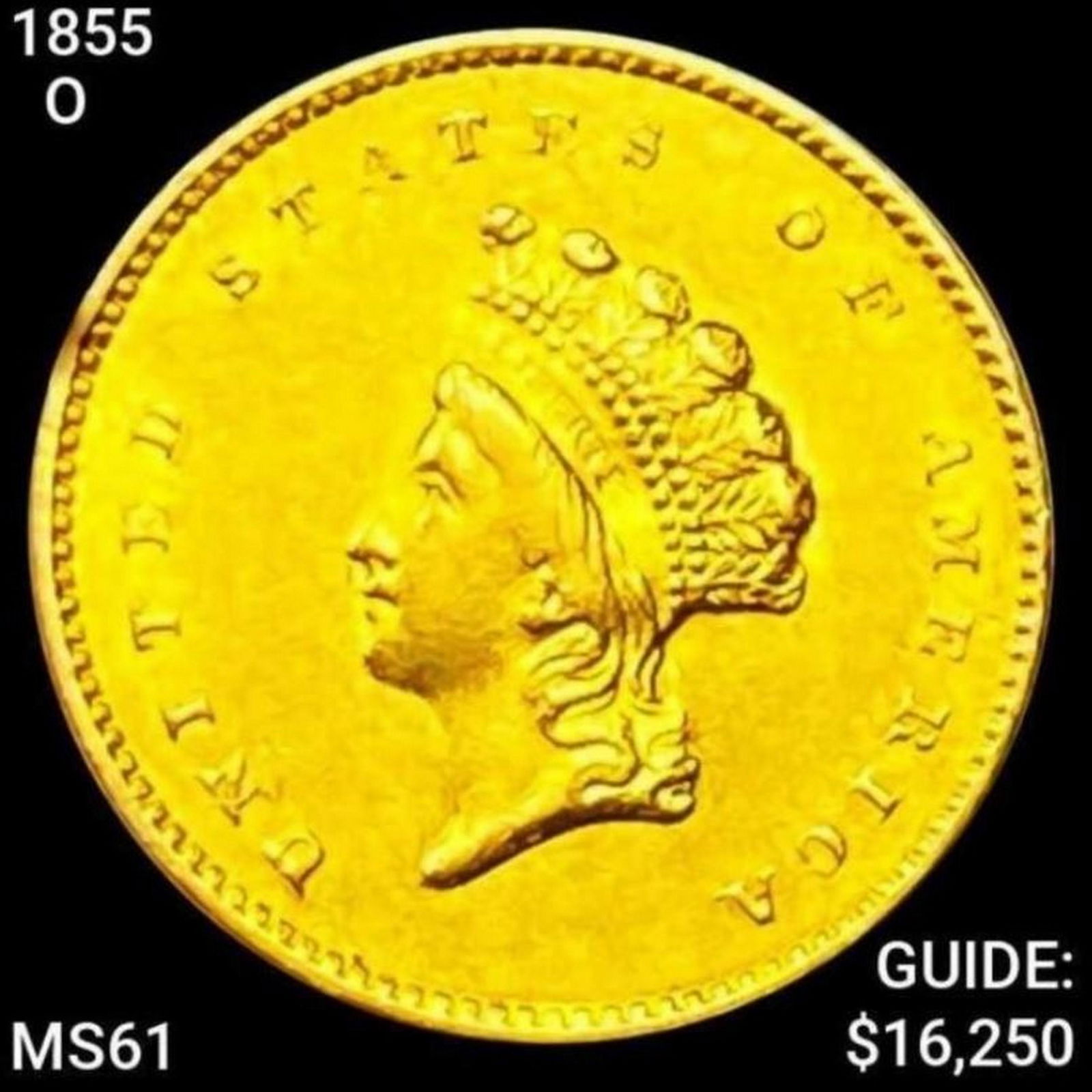 1855-O Rare Gold Dollar UNCIRCULATED (1 of 2)