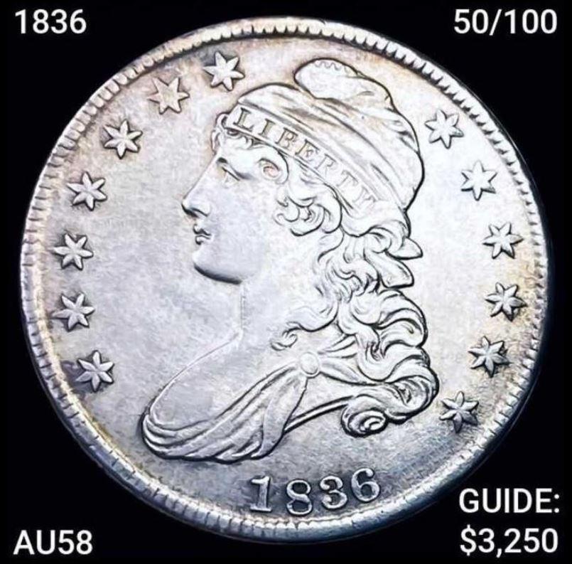 1836 Capped Bust Half CHOICE AU (1 of 2)