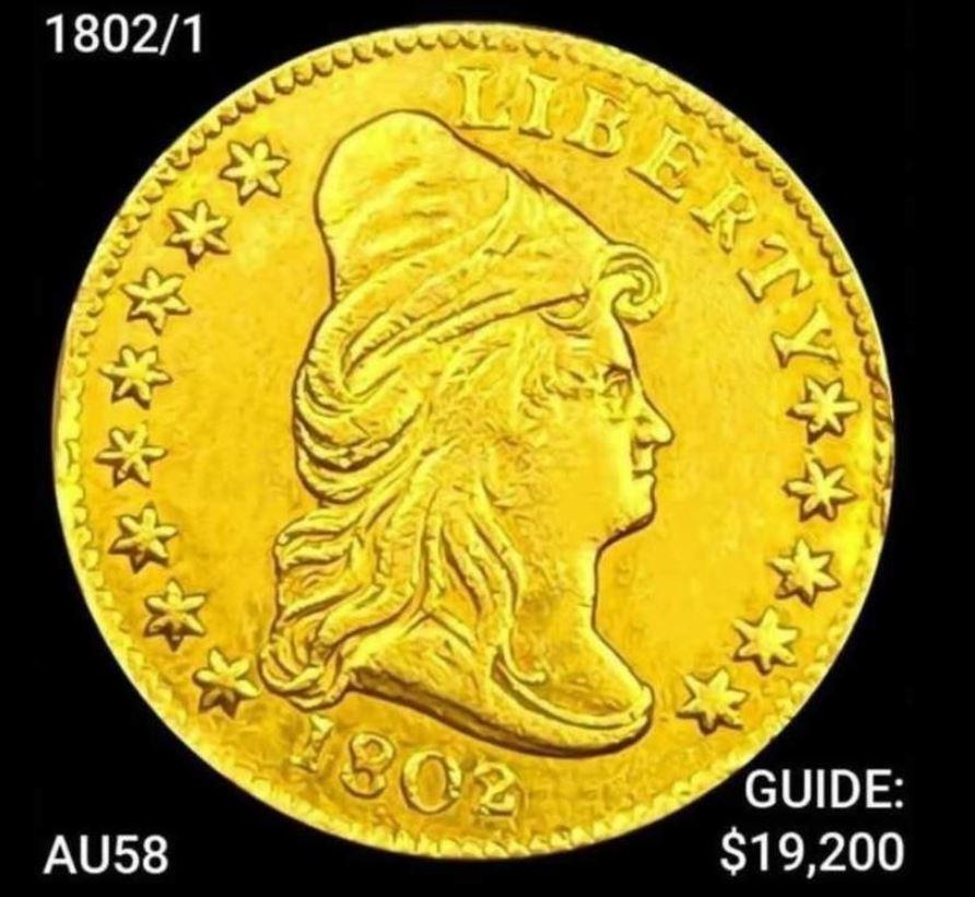 1802/1 $2.50 Gold Quarter Eagle CHOICE AU (1 of 2)