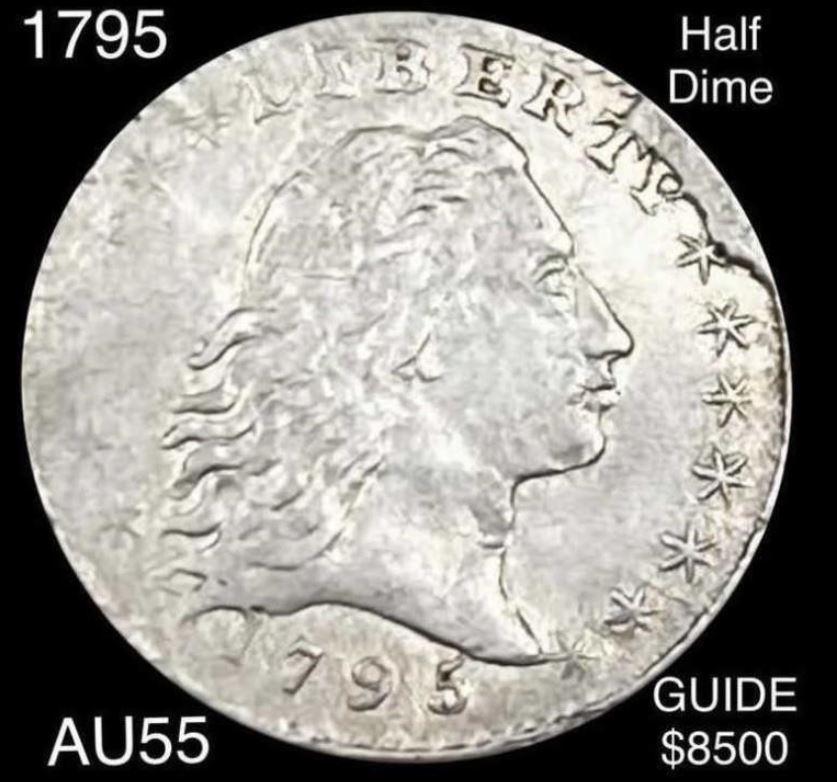 1795 Flowing Hair Half Dime CHOICE AU (1 of 2)