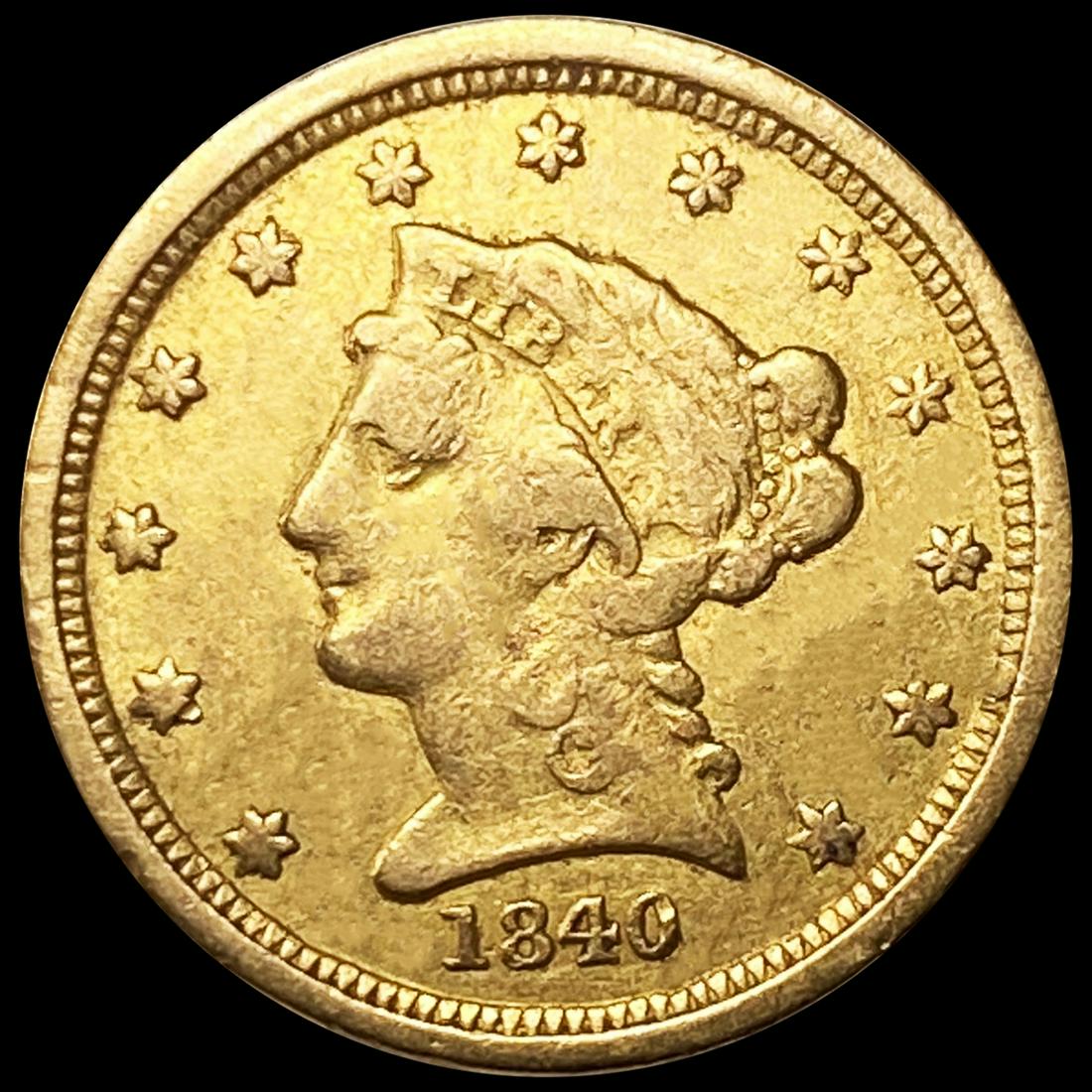 1840-O $2.50 Gold Quarter Eagle LIGHTLY (1 of 2)