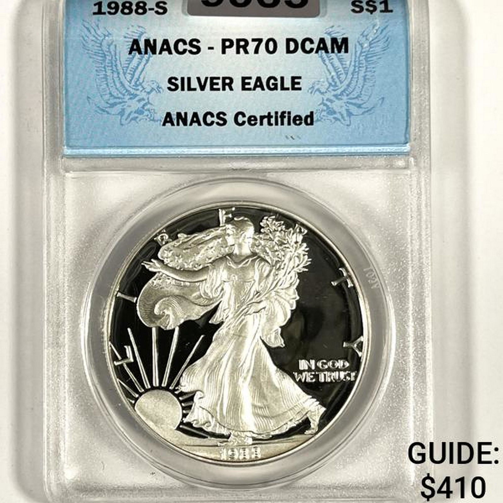 1988-S Silver Eagle ANACS-PR70 DCAM (1 of 2)
