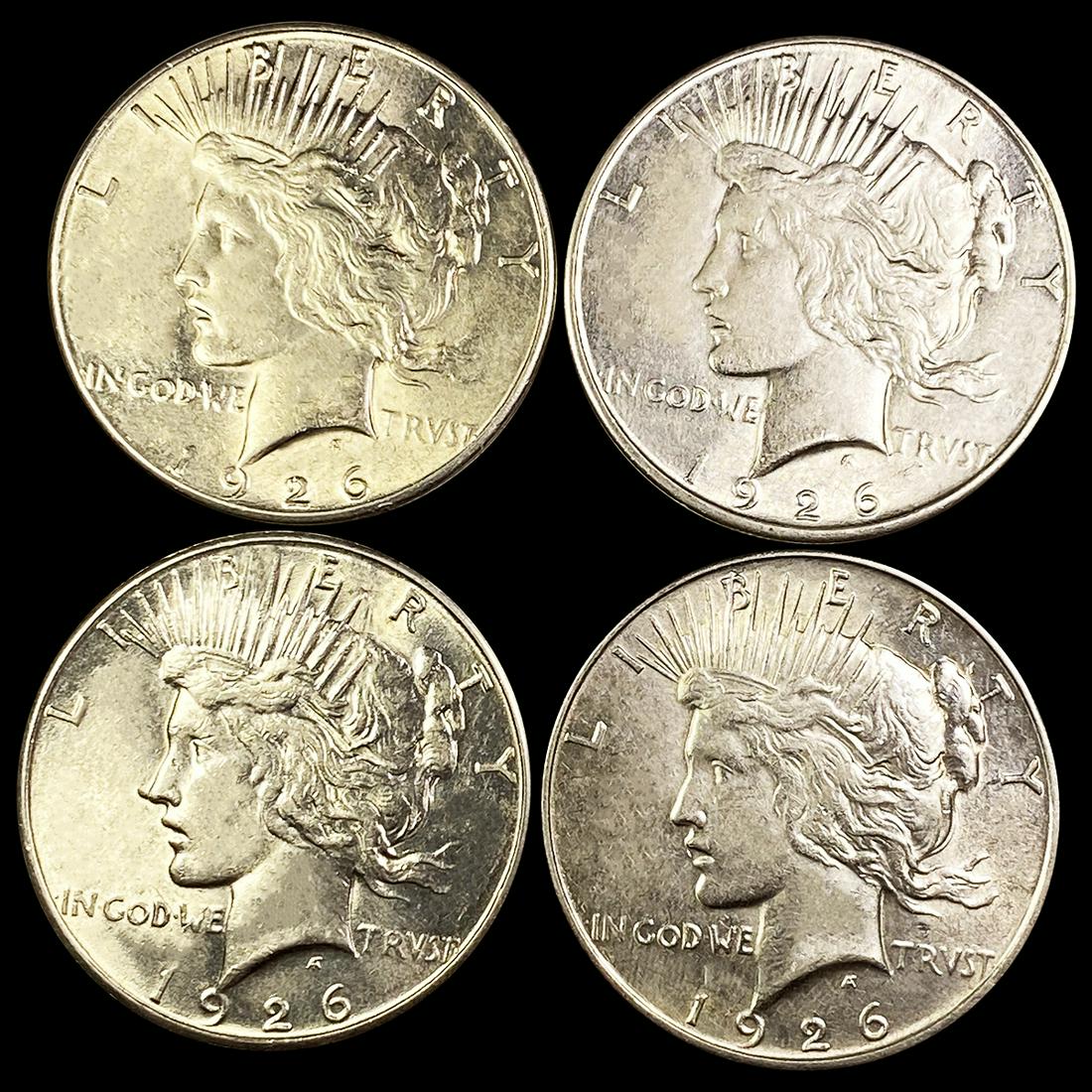 1926-S (4) Peace Dollars UNCIRCULATED (1 of 2)