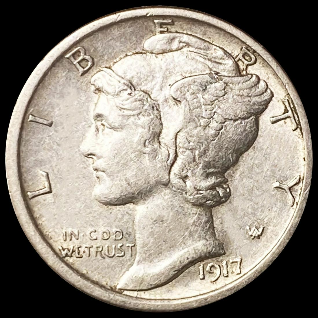 1917-S Mercury Dime NEARLY UNCIRCULATED (1 of 2)