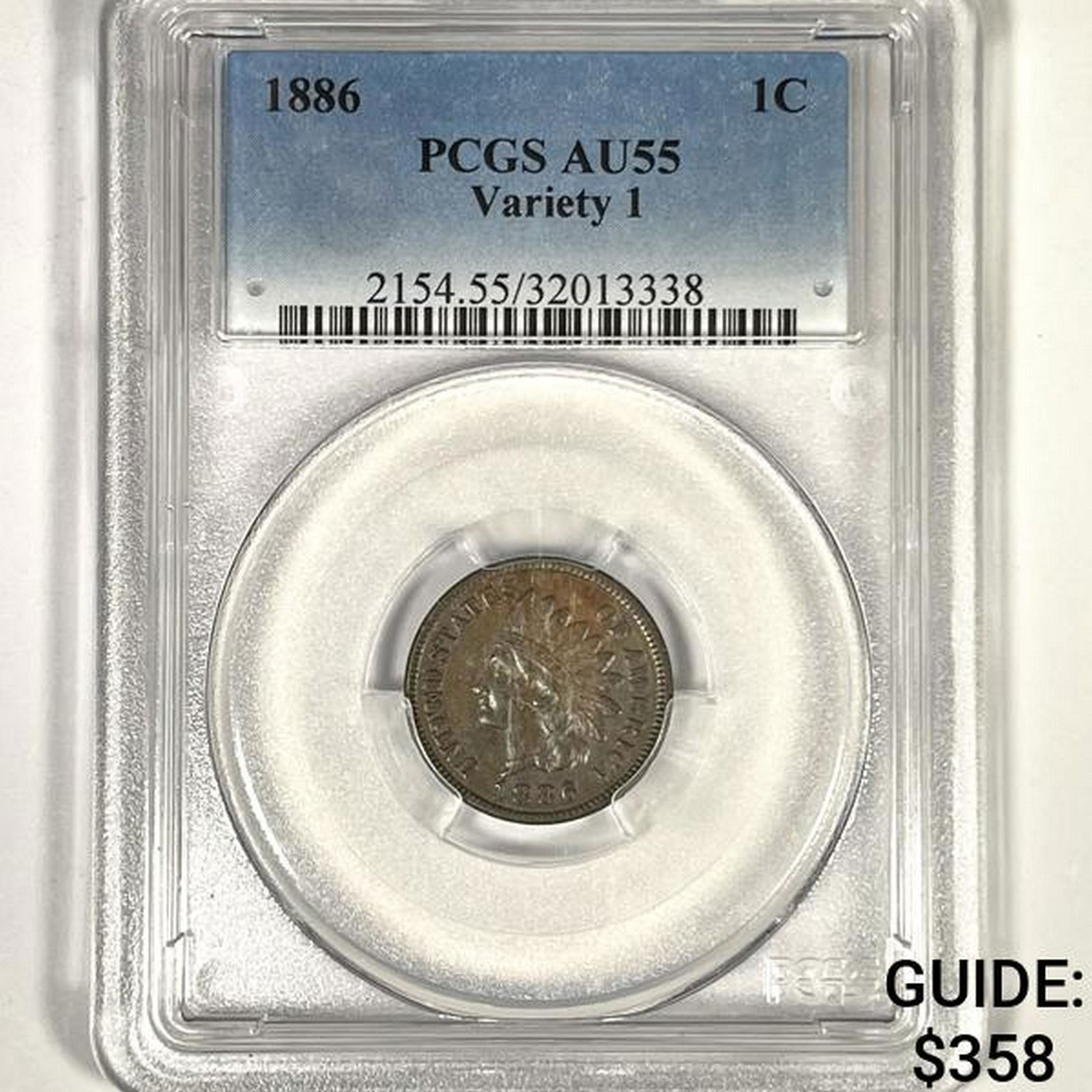 1886 Indian Head Cent PCGS-AU55 (1 of 2)