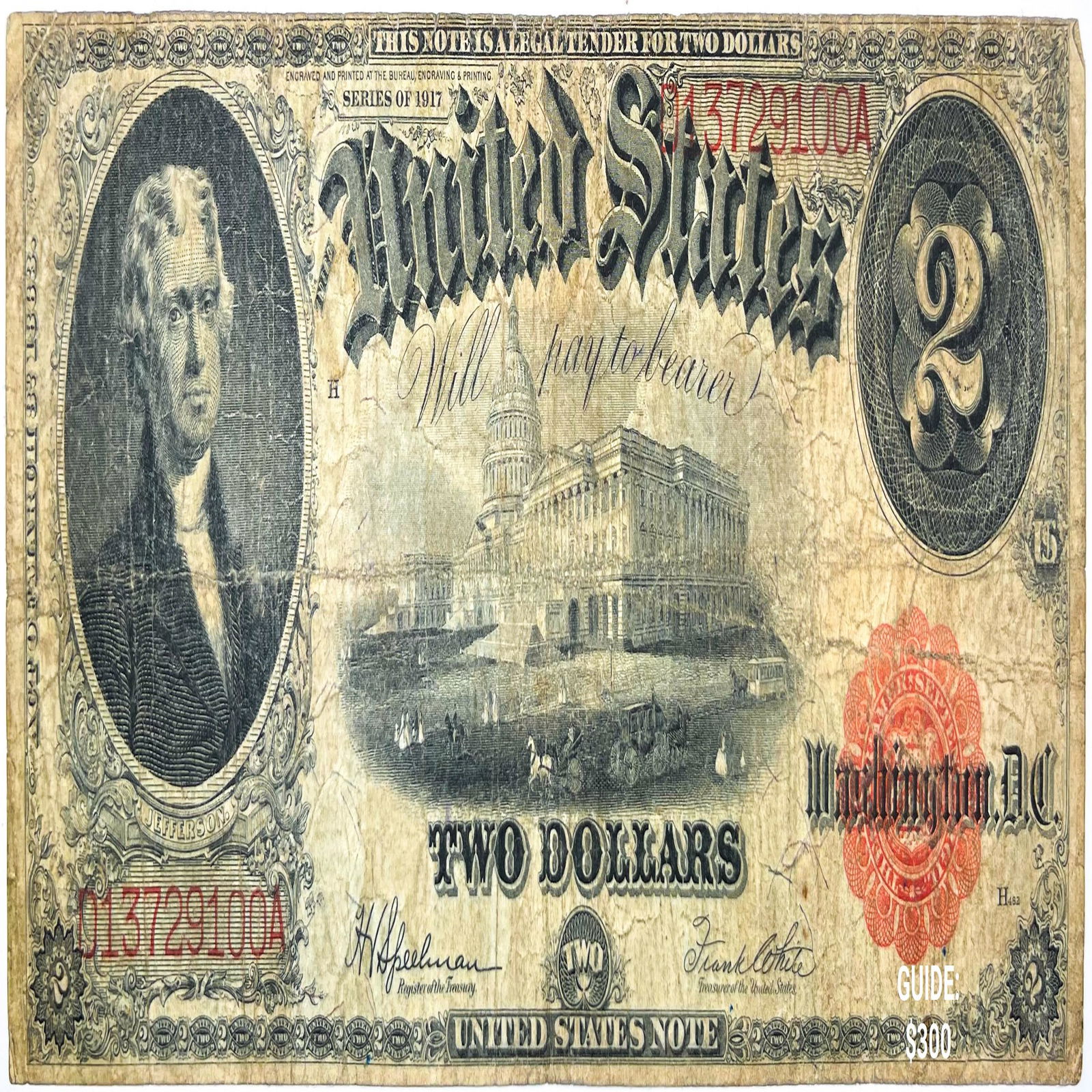US $2 Bill Red Seal (1 of 2)