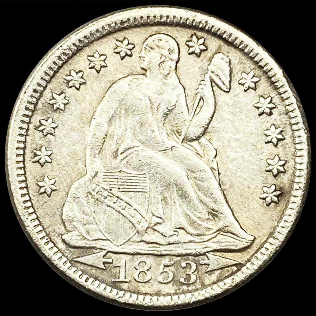 1853 Arrows Seated Liberty Dime UNCIRCULATED (1 of 2)