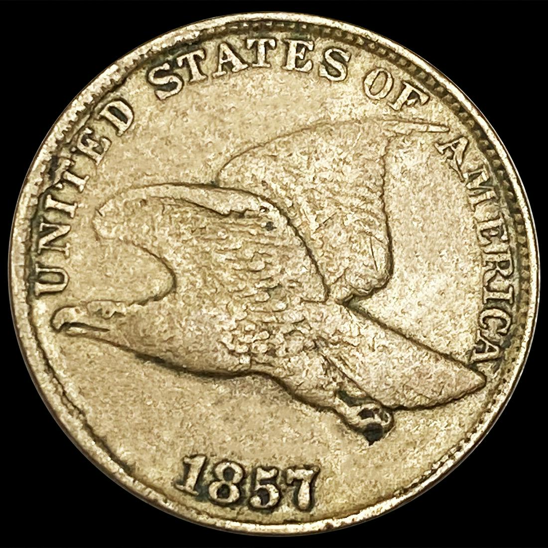 1857 Flying Eagle Cent NEARLY UNCIRCULATED (1 of 2)