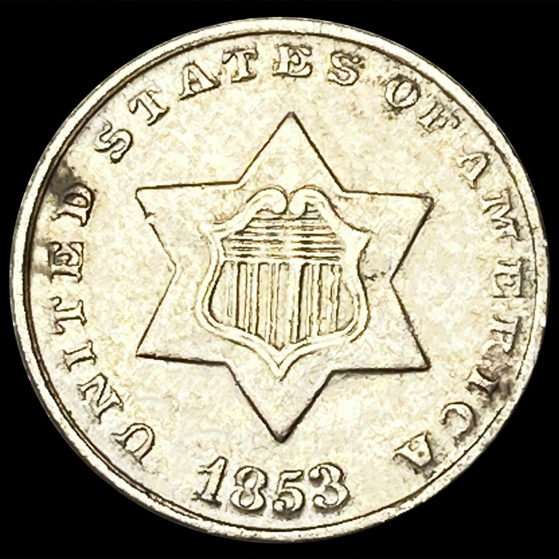 1853 Silver Three Cent UNCIRCULATED (1 of 2)