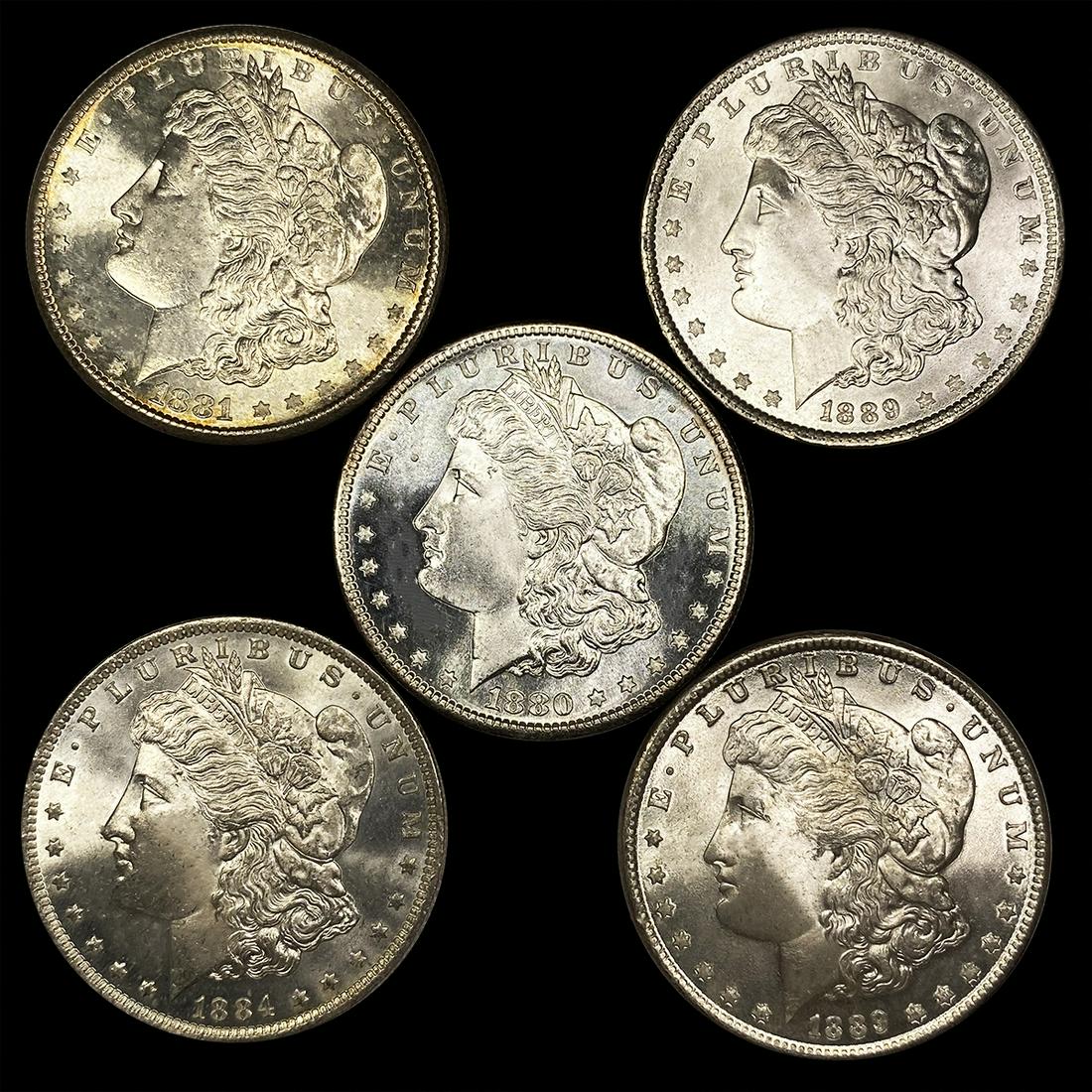 (5) Morgan Dollars UNCIRCULATED (1 of 2)