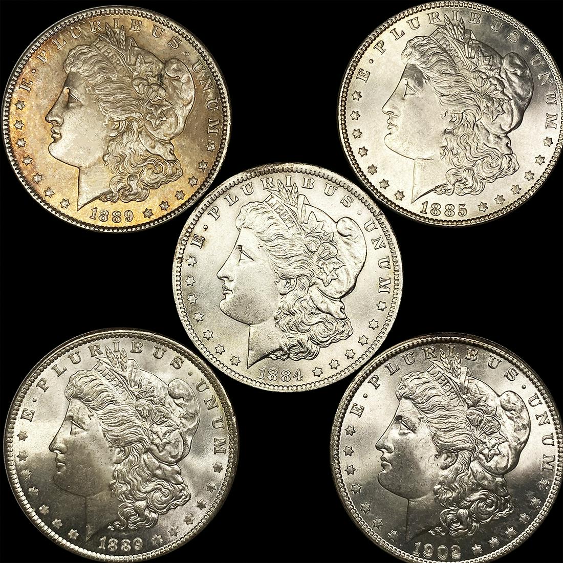(5) Morgan Dollars UNCIRCULATED (1 of 2)