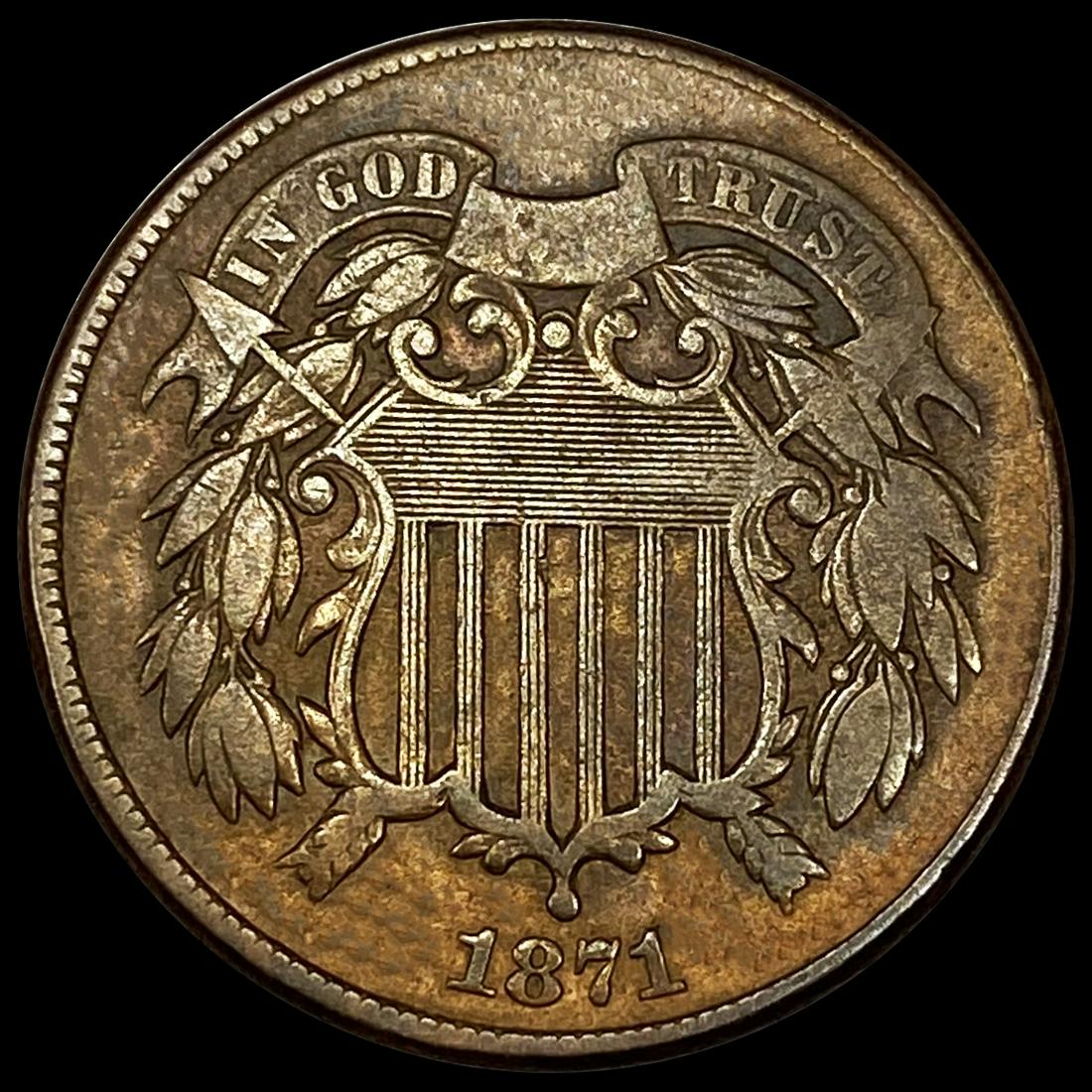 1871 Two Cent Piece CLOSELY UNCIRCULATED (1 of 2)