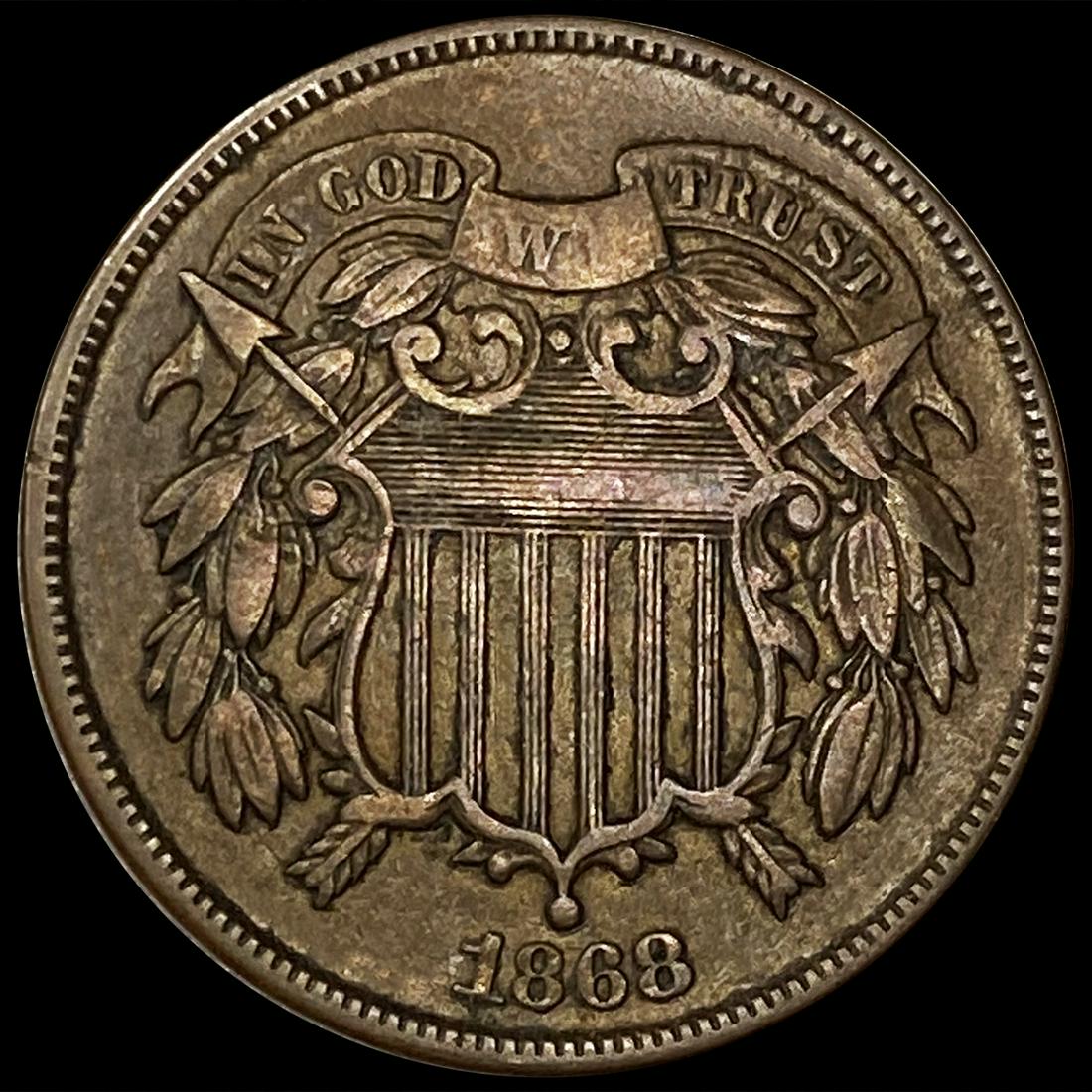 1868 Two Cent Piece CLOSELY UNCIRCULATED (1 of 2)