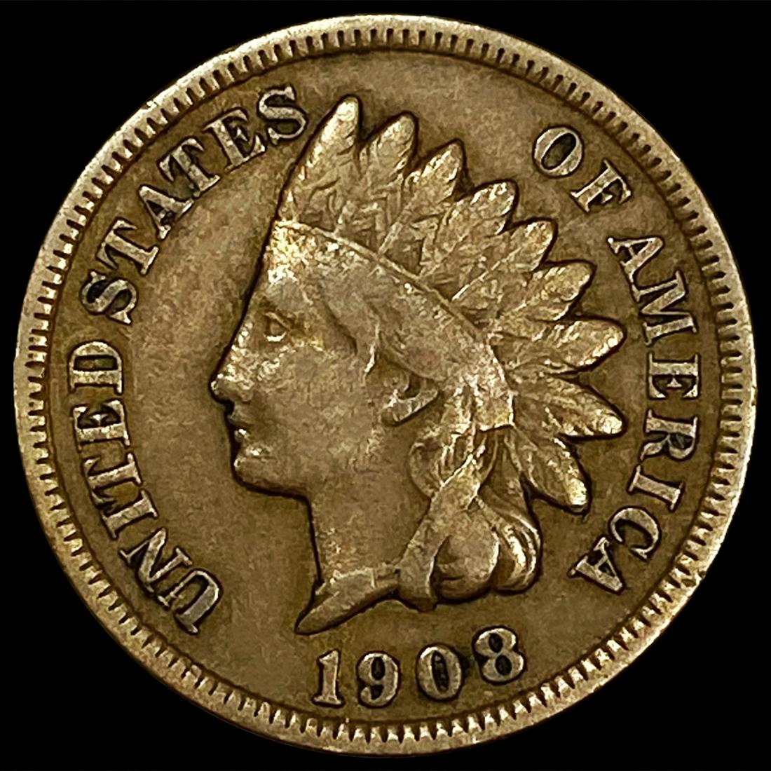 1908-S Indian Head Cent CLOSELY UNCIRCULATED (1 of 2)
