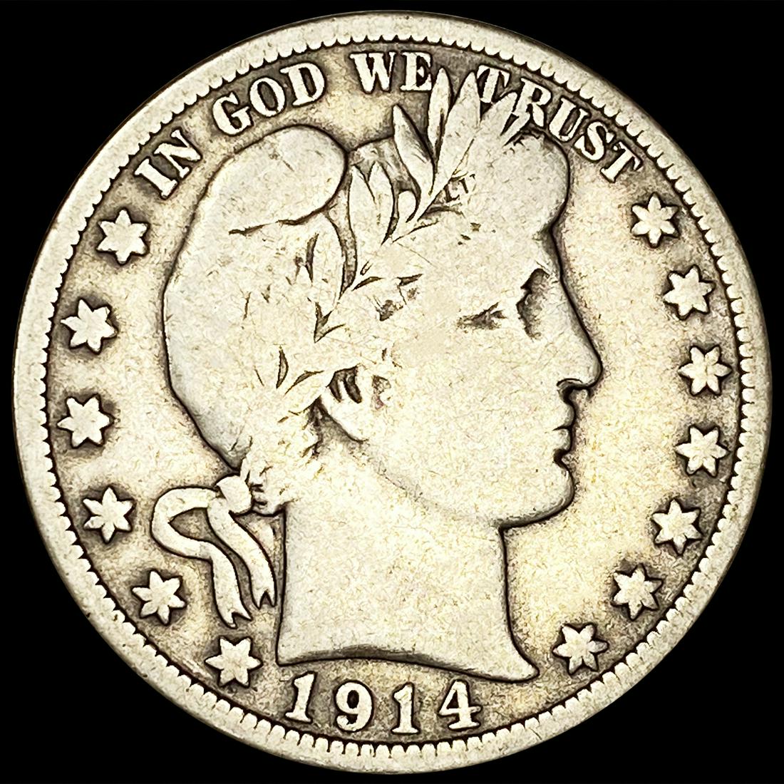 1914 Barber Half Dollar ABOUT UNCIRCULATED (1 of 2)