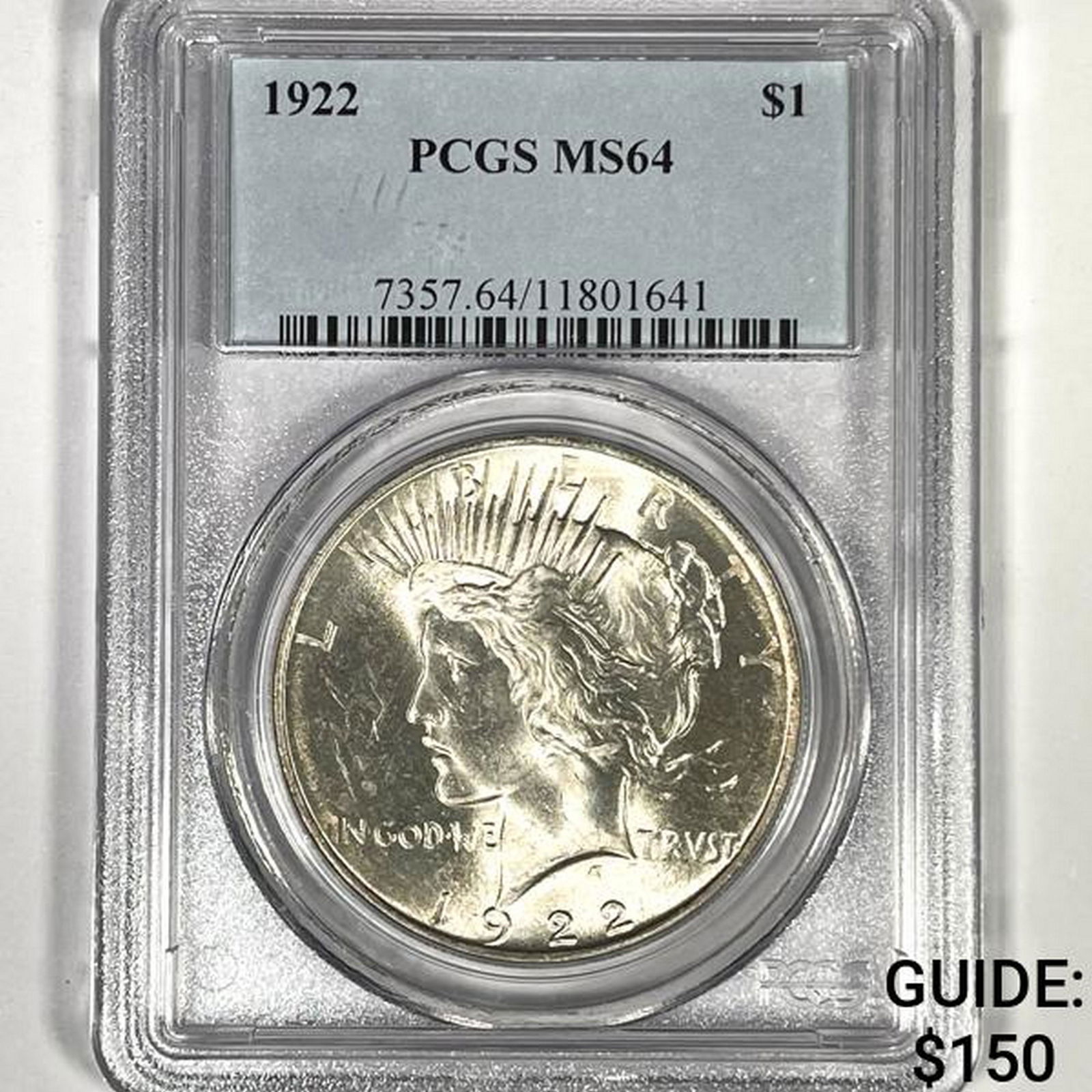 1922 Silver Peace Dollar PCGS-MS64 (1 of 2)