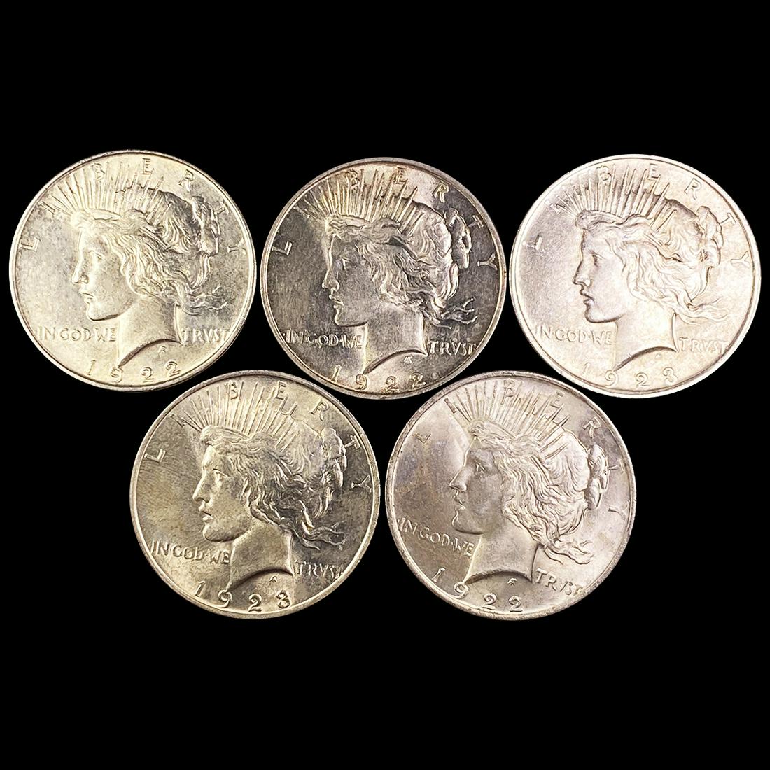 (5) Peace Dollars UNCIRCULATED (1 of 2)