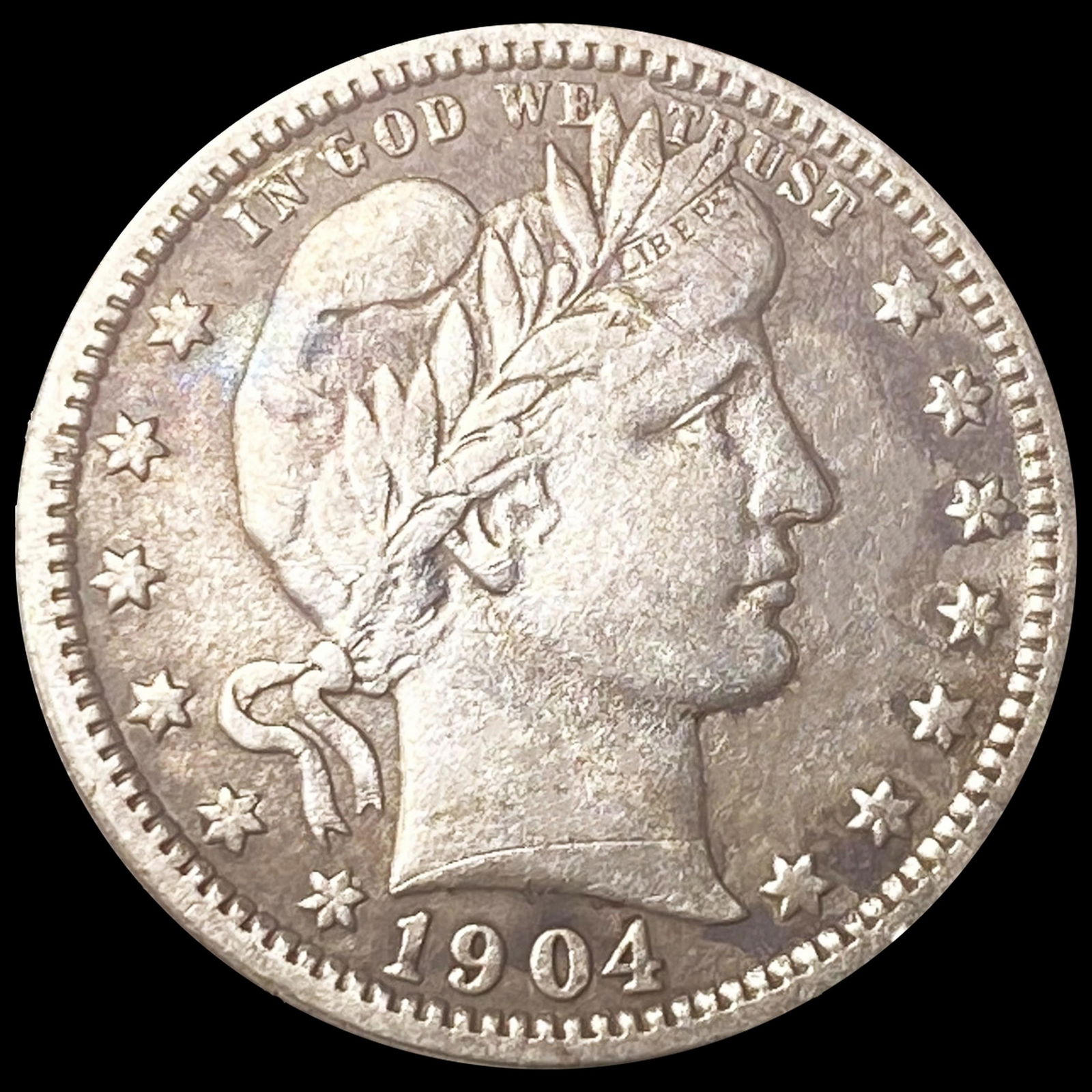 1904-O Barber Quarter NEARLY UNCIRCULATED (1 of 2)